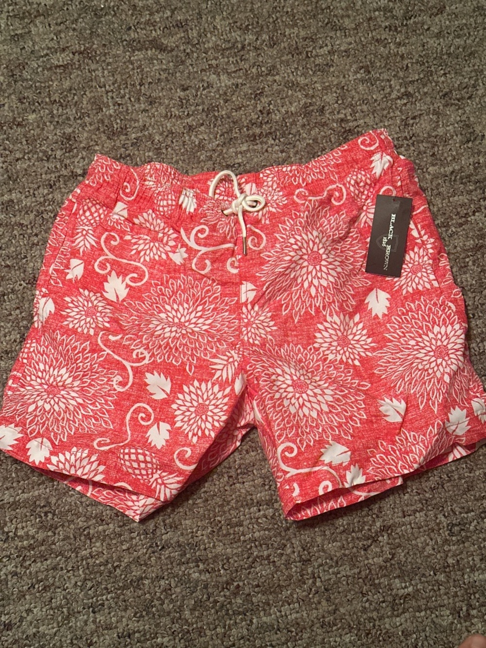 small swim shorts trunks brand new "black brown 1826"